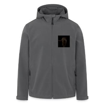 schwarze Katze Kätzchen Katze - Recycelte Männer Softshell-Jacke von Stanley/Stella - Anthrazit - Vorne - AI Model Male 185 light (185cm)