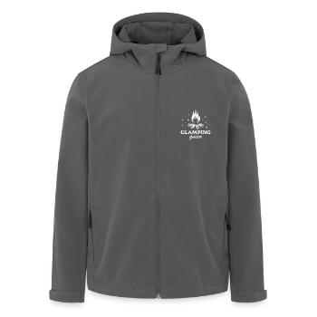 Glamping Camping Luxus Humor Mädchen Camper - Recycelte Männer Softshell-Jacke von Stanley/Stella - Anthrazit - Vorne - AI Model Male 185 light (185cm)