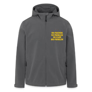 no friends no problem no cash big problem - Recycelte Männer Softshell-Jacke von Stanley/Stella - Anthrazit - Vorne - AI Model Male 185 light (185cm)