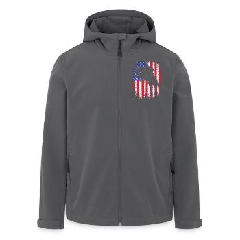 Springreiten Springpferd - Recycelte Männer Softshell-Jacke von Stanley/Stella - Anthrazit - Vorne - AI Model Male 185 light (185cm)