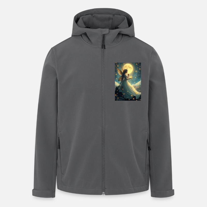 Lumière Fée - Veste softshell homme en polyester recyclé Stanley/Stella - charbon