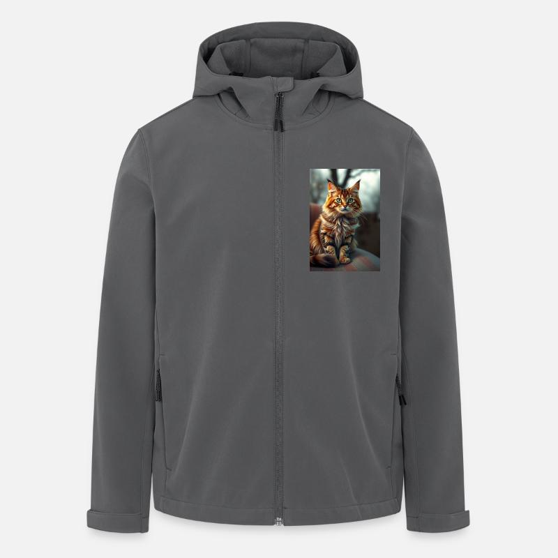 Éclat de chat - Veste softshell homme en polyester recyclé Stanley/Stella - charbon