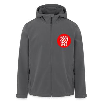 Make love not war - Recycelte Männer Softshell-Jacke von Stanley/Stella - Anthrazit - Vorne - AI Model Male 185 light (185cm)