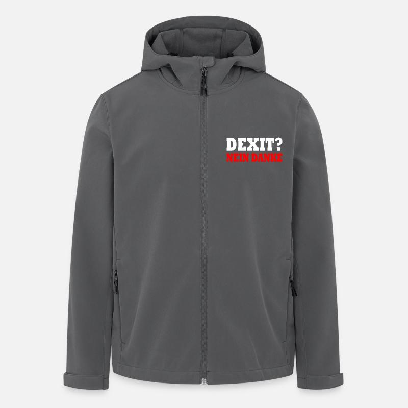 Dexit non merci - Veste softshell homme en polyester recyclé Stanley/Stella - charbon