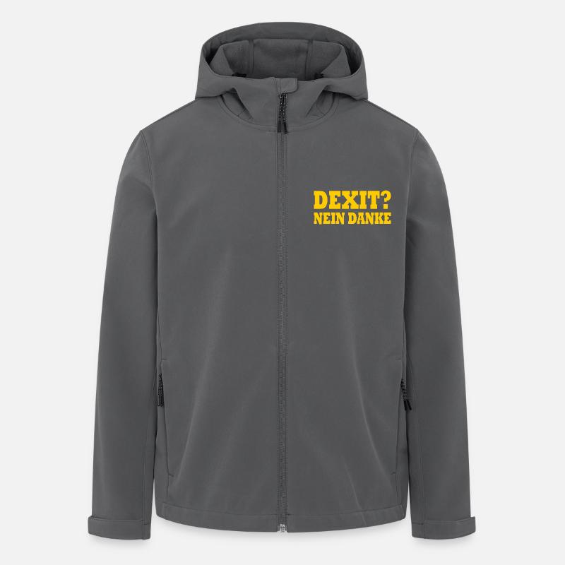 Dexit nein danke - Recycelte Männer Softshell-Jacke von Stanley/Stella - Anthrazit