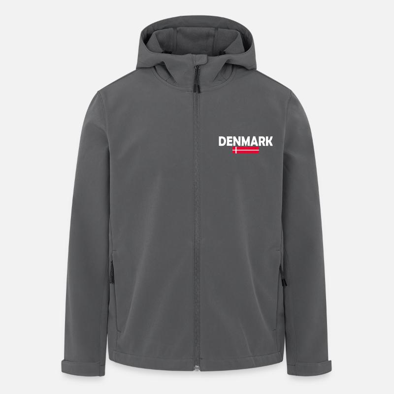 Denmark flag - Men’s Recycled Softshell Jacket by Stanley/Stella - anthracite