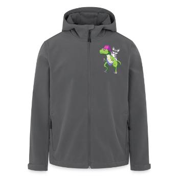 Boston Terrier - Recycelte Männer Softshell-Jacke von Stanley/Stella - Anthrazit - Vorne - AI Model Male 185 light (185cm)