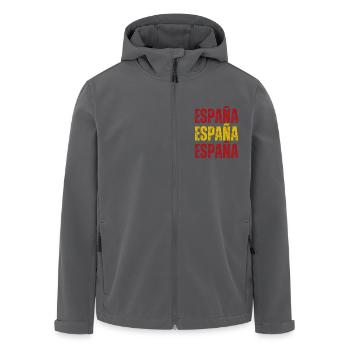 Flagge Spaniens, spanischer Stolz - Recycelte Männer Softshell-Jacke von Stanley/Stella - Anthrazit - Vorne - AI Model Male 185 light (185cm)