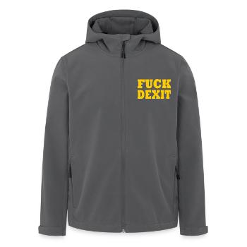 Fuck dexit - anti eu - Recycelte Männer Softshell-Jacke von Stanley/Stella - Anthrazit - Vorne - AI Model Male 185 light (185cm)