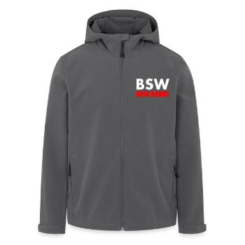 Bsw nein danke - Recycelte Männer Softshell-Jacke von Stanley/Stella - Anthrazit - Vorne - AI Model Male 185 light (185cm)