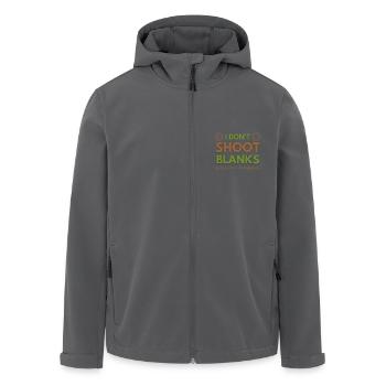 Ich schieße keine Platzpatronen Papa Schwangerschaftsankündigung - Recycelte Männer Softshell-Jacke von Stanley/Stella - Anthrazit - Vorne - AI Model Male 185 light (185cm)