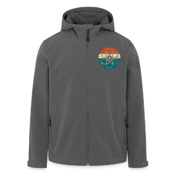 Retro Atom Art Biology Physics Chemistry Science - Recycelte Männer Softshell-Jacke von Stanley/Stella - Anthrazit - Vorne - AI Model Male 185 light (185cm)