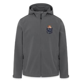 Brusttaschen Hamster - Recycelte Männer Softshell-Jacke von Stanley/Stella - Anthrazit - Vorne - AI Model Male 185 light (185cm)