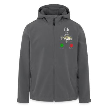 Lustiger Fih Fisch Meme Fisch Fih Lustiger falsch geschriebener Fisch - Recycelte Männer Softshell-Jacke von Stanley/Stella - Anthrazit - Vorne - AI Model Male 185 light (185cm)