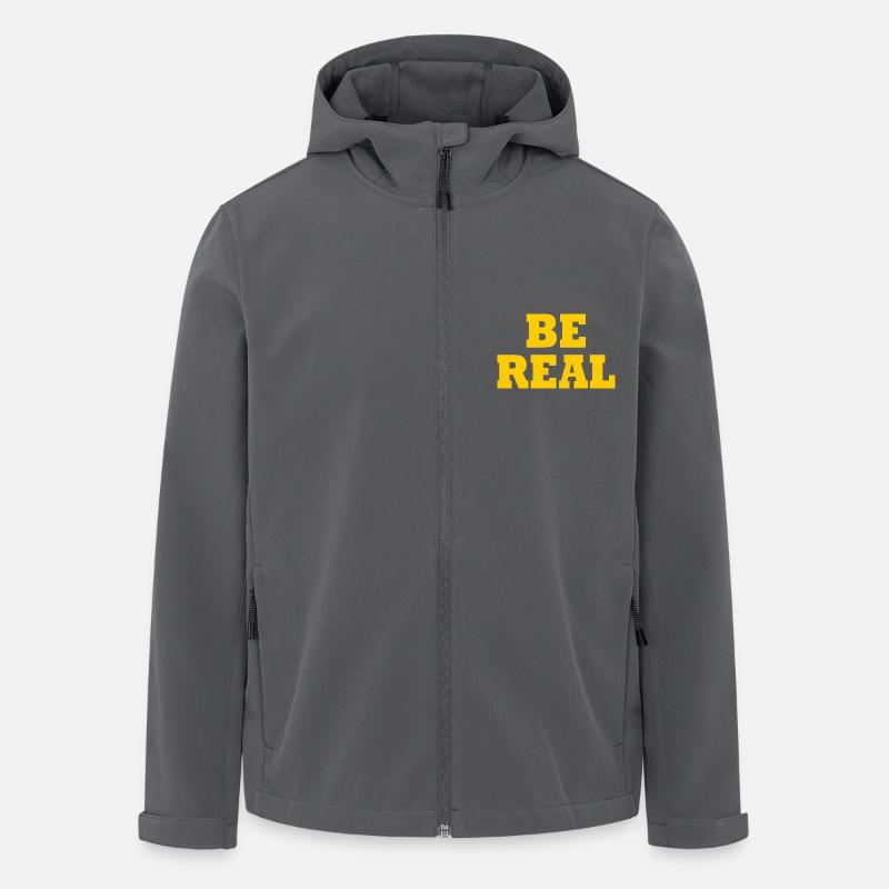 Be real - Recycelte Männer Softshell-Jacke von Stanley/Stella - Anthrazit