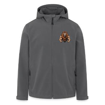Löwe Muskeln - Recycelte Männer Softshell-Jacke von Stanley/Stella - Anthrazit - Vorne - AI Model Male 185 light (185cm)