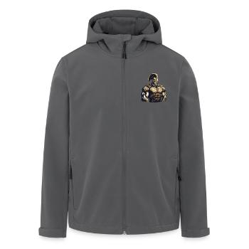 Spartaner Gladiator Muskeln - Recycelte Männer Softshell-Jacke von Stanley/Stella - Anthrazit - Vorne - AI Model Male 185 light (185cm)