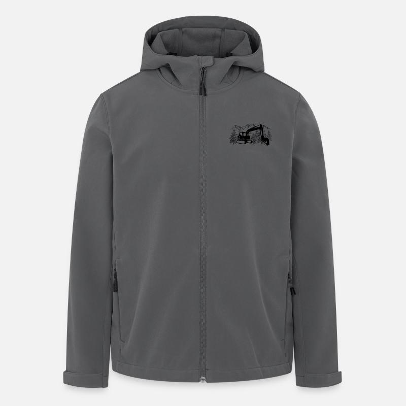 Baggerfahrer Tshirt - Recycelte Männer Softshell-Jacke von Stanley/Stella - Anthrazit