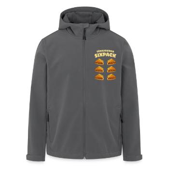 Baklava - Türkischer Sixpack - Süßspeise - Spruch - Recycelte Männer Softshell-Jacke von Stanley/Stella - Anthrazit - Vorne - AI Model Male 185 light (185cm)