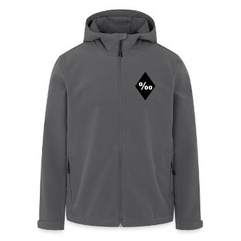 Promille Element (JGA MC-Rocker-Kutten-Design) - Recycelte Männer Softshell-Jacke von Stanley/Stella - Anthrazit - Vorne - AI Model Male 185 light (185cm)