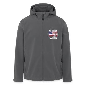 Mein Lieblingsveteran ist der My Daddy Veterans Day - Recycelte Männer Softshell-Jacke von Stanley/Stella - Anthrazit - Vorne - AI Model Male 185 light (185cm)