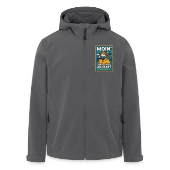 Stabiles Moin! - Recycelte Männer Softshell-Jacke von Stanley/Stella - Anthrazit - Vorne - AI Model Male 185 light (185cm)