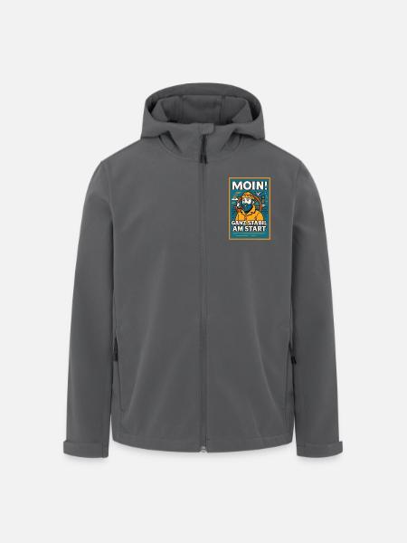 Stabiles Moin! - Recycelte Männer Softshell-Jacke von Stanley/Stella - Anthrazit