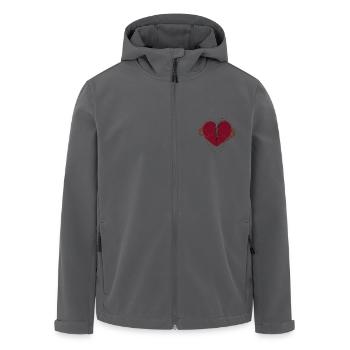 gebrochenes Herz mit Unendlichkeitszeichen - Recycelte Männer Softshell-Jacke von Stanley/Stella - Anthrazit - Vorne - AI Model Male 185 light (185cm)