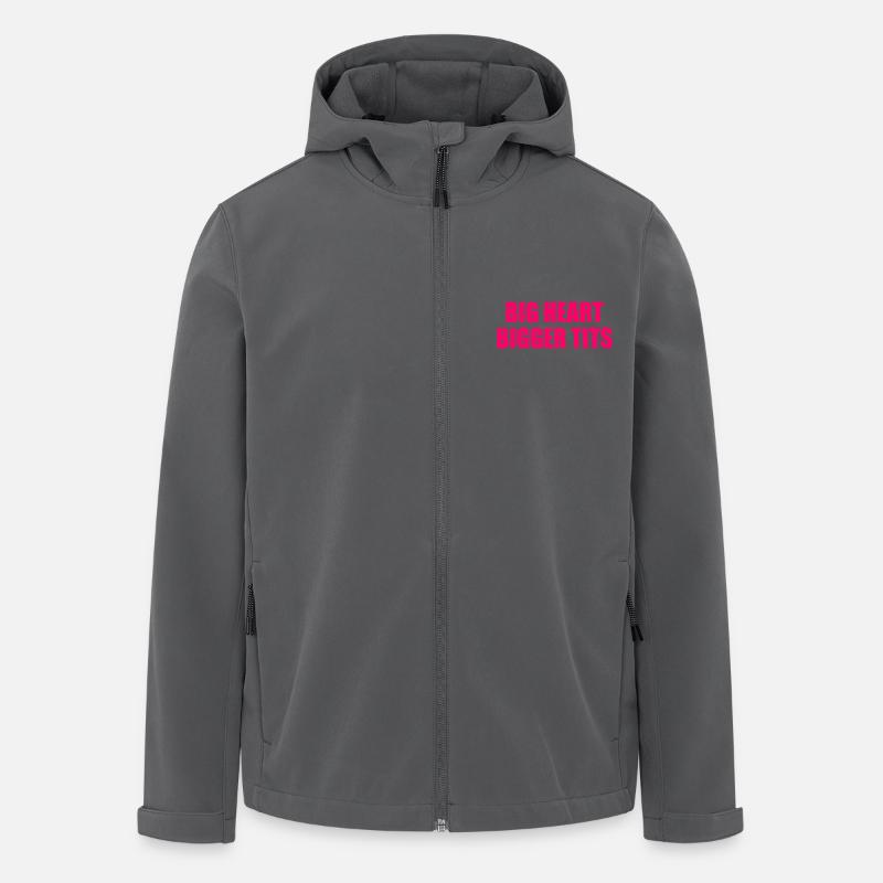 big heart bigger tits - Recycelte Männer Softshell-Jacke von Stanley/Stella - Anthrazit