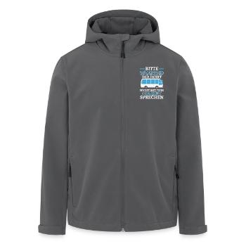 Bus Bitte Während Der Fahrt Nicht Mit Dem Fahrer - Recycelte Männer Softshell-Jacke von Stanley/Stella - Anthrazit - Vorne - AI Model Male 185 light (185cm)