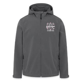Schwangerschaft Ich bin Schwanger ich darf das - Recycelte Männer Softshell-Jacke von Stanley/Stella - Anthrazit - Vorne - AI Model Male 185 light (185cm)