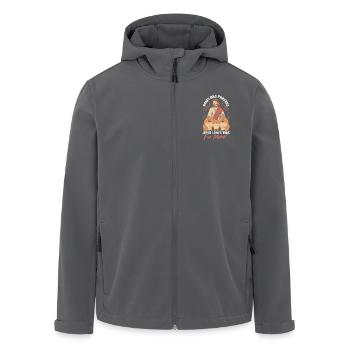 Hund Mama Pfoten Und Gebete: Jesus Hunde Mutter - Recycelte Männer Softshell-Jacke von Stanley/Stella - Anthrazit - Vorne - AI Model Male 185 light (185cm)