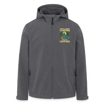 Camping Im Freien Ich Gehe Campen Für Die Kryptide - Recycelte Männer Softshell-Jacke von Stanley/Stella - Anthrazit - Vorne - AI Model Male 185 light (185cm)