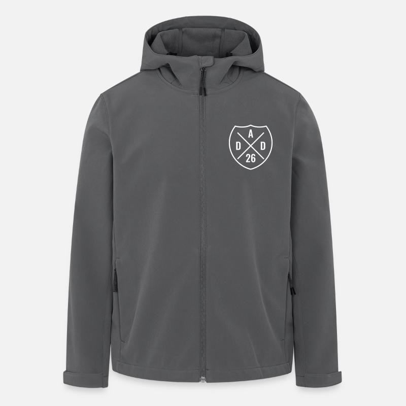 Dad 2026 Wappen - Recycelte Männer Softshell-Jacke von Stanley/Stella - Anthrazit