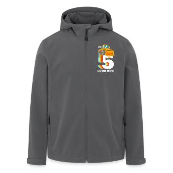 Baustelle Kindergeburtstag - Recycelte Männer Softshell-Jacke von Stanley/Stella - Anthrazit - Vorne - AI Model Male 185 light (185cm)