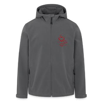 rotes Herz rot Herzen rot Herz - Recycelte Männer Softshell-Jacke von Stanley/Stella - Anthrazit - Vorne - AI Model Male 185 light (185cm)