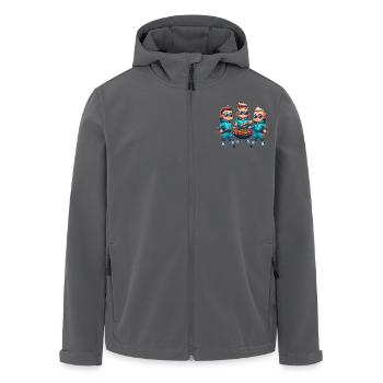 Coole Grill Freunde - Recycelte Männer Softshell-Jacke von Stanley/Stella - Anthrazit - Vorne - AI Model Male 185 light (185cm)