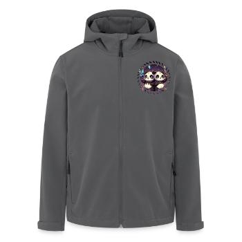 Niedliche Panda Babys - Recycelte Männer Softshell-Jacke von Stanley/Stella - Anthrazit - Vorne - AI Model Male 185 light (185cm)