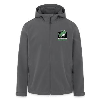 WINZIGE ARME, GROSSE HALTUNG - FROGASAURUS - Recycelte Männer Softshell-Jacke von Stanley/Stella - Anthrazit - Vorne - AI Model Male 185 light (185cm)