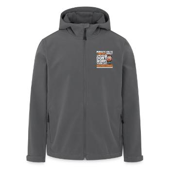 WENN SIE NACHDENKEN, MACHEN SIE SICH KEINE SORGEN, SIE FRAGEN SICH - Recycelte Männer Softshell-Jacke von Stanley/Stella - Anthrazit - Vorne - AI Model Male 185 light (185cm)