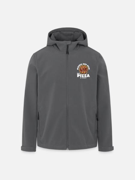 ROSEN SIND ROT, ABER PIZZA IST BILLIGER VALENTINSTAG - Recycelte Männer Softshell-Jacke von Stanley/Stella - Anthrazit