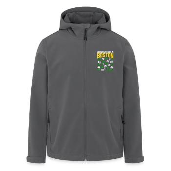 LEGENDEN WERDEN IN BOSTON GEBOREN - BASKET - Recycelte Männer Softshell-Jacke von Stanley/Stella - Anthrazit - Vorne - AI Model Male 185 light (185cm)