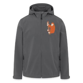Orang Utan - Recycelte Männer Softshell-Jacke von Stanley/Stella - Anthrazit - Vorne - AI Model Male 185 light (185cm)