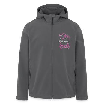 Mein Herz schlägt für Sarah - Recycelte Männer Softshell-Jacke von Stanley/Stella - Anthrazit - Vorne - AI Model Male 185 light (185cm)