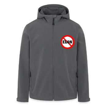 Anti Elon Round NO Bumper - Recycelte Männer Softshell-Jacke von Stanley/Stella - Anthrazit - Vorne - AI Model Male 185 light (185cm)