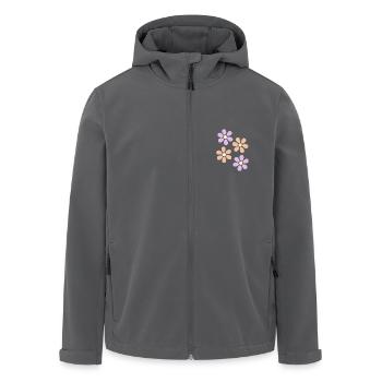 Blume pastell Blume Blumen pastell Blumen flieder - Recycelte Männer Softshell-Jacke von Stanley/Stella - Anthrazit - Vorne - AI Model Male 185 light (185cm)