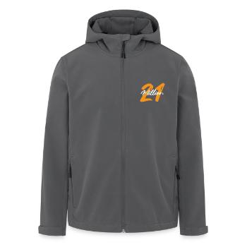 21 Million Bitcoin Blockchain Kryptowährung - Recycelte Männer Softshell-Jacke von Stanley/Stella - Anthrazit - Vorne - AI Model Male 185 light (185cm)