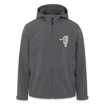 weiße Katze Katze weiß Katzen Geschenk - Recycelte Männer Softshell-Jacke von Stanley/Stella - Anthrazit - Vorne - AI Model Male 185 light (185cm)