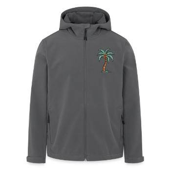 Palme Insel - Recycelte Männer Softshell-Jacke von Stanley/Stella - Anthrazit - Vorne - AI Model Male 185 light (185cm)