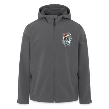 Seepferd Weihnachten Lustig - Recycelte Männer Softshell-Jacke von Stanley/Stella - Anthrazit - Vorne - AI Model Male 185 light (185cm)